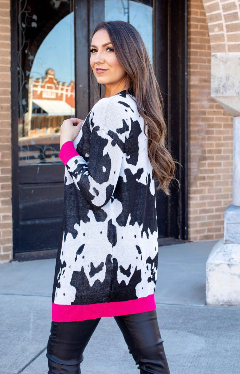 Cow 2025 print cardigan