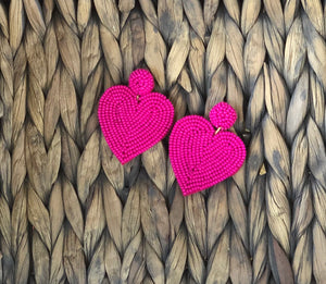 Wild Hearts Earrings in Pink